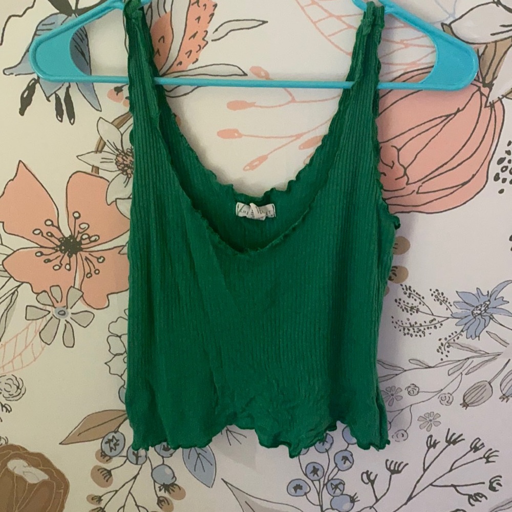 Bright green tank top